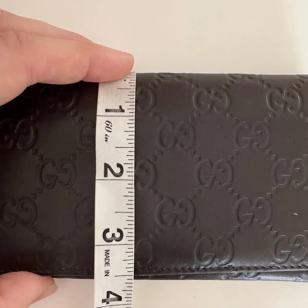❌SOLD❌ GUCCI Guccissima Continental Wallet in Brown Leather - Picture 9 of 10